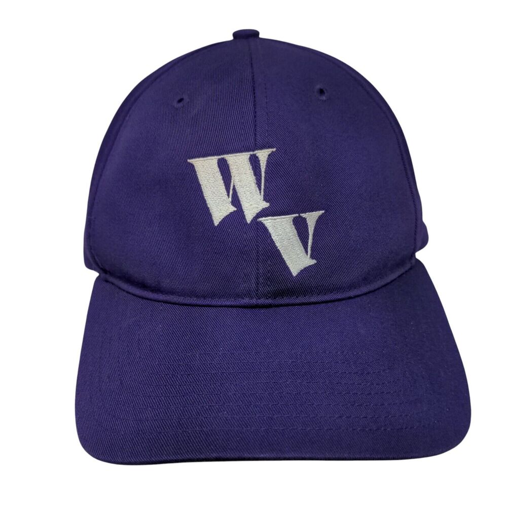 WV Snapback Hat Purple M/L Solid Adjustable Embroidered Richardson